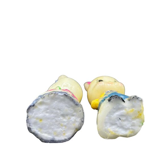 Vintage Easter Bunny Rabbit Candle Lot 10" Tapers 6.25" figural - Picture 10 of 10